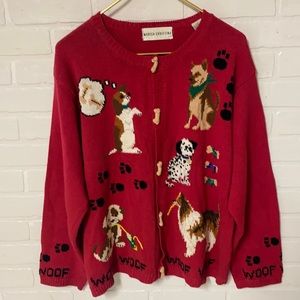 Vintage Marisa Christina Dog Knit Sweater
